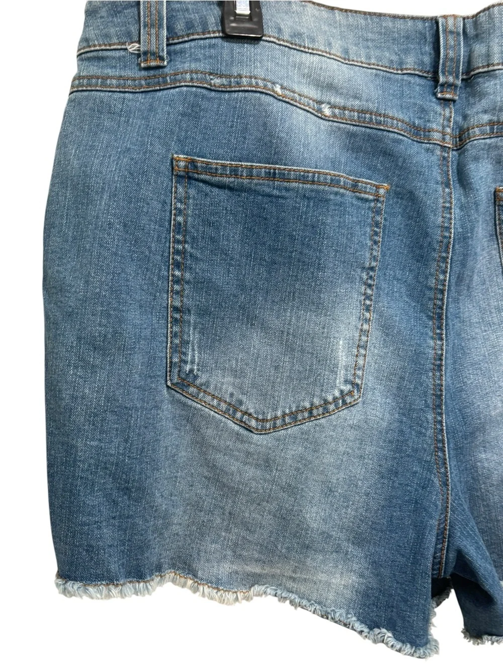 Forever 21 Light Blue Distressed Denim Cutoff Shorts
